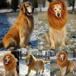 Pet Costume Dog Lion Wigs Mane Hair Festival Party Fancy Dress Halloween Costume Pet Lion Hair,pet Hair Accessories