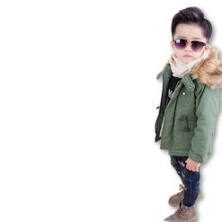 Boys Jackets Winter Coat Solid Long Sleeve Boys Coat Hooded Kids Clothes Fashion Thick Warm Children Clothing 2 Colors