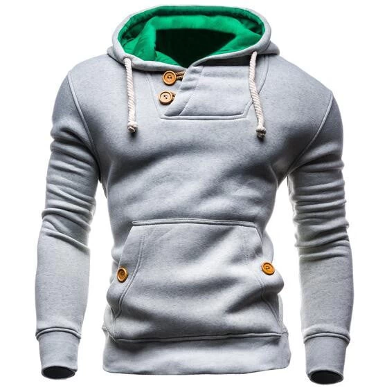 Hoodies Men Hip Hop Mens Brand Double Pocket Long Sleeve Hoodie Sweatshirt Suit Slim Fit Men Hoody - Image 2