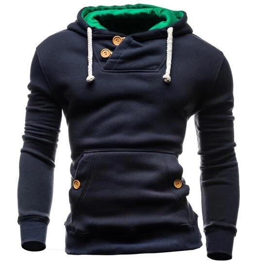 Hoodies Men Hip Hop Mens Brand Double Pocket Long Sleeve Hoodie Sweatshirt Suit Slim Fit Men Hoody - Image 3
