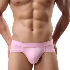 Stylish Male L-XXL 5Colors Nylon Trunks Sexy Underwear Men's Boxer Shorts Bulge Pouch Soft Underpants