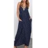 6 Color Women Strapless Polka Dot Casual Loose Long Maxi Summer Dress Cotton Beach De Verano Vestidos Plus Size
