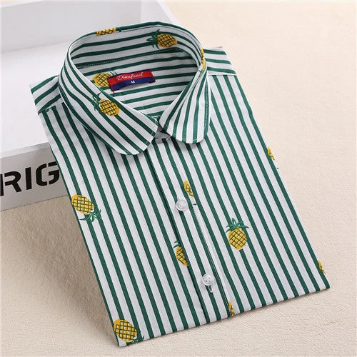 Floral Women Blouses Long Sleeve Shirt Cotton Women Shirts Cherry Casual Ladies Tops Animal Print Blouse Plus Size 5XL - Image 17