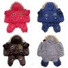 Winter Warm Thick For Large Small Dog Pet Clothes Padded Hoodie Jumpsuit Pants Apparel XS-5XL Arrival