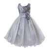 Fashion Sequin Flower Girl Dress Party Birthday Wedding Princess Toddler Baby Girls Clothes Children Kids Girl Dresses