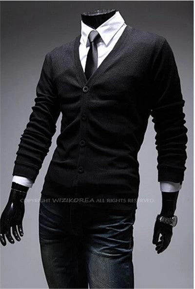 Autumn Fashion Crime Brand Knitting Cardigan Sweater Men Cardigan Sweater Leisure Men V-neck Sweater Men - Image 9
