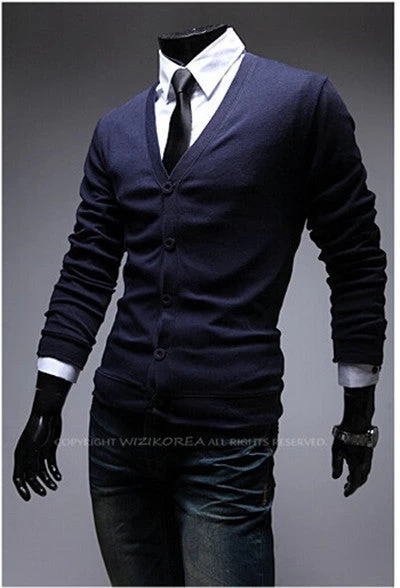 Autumn Fashion Crime Brand Knitting Cardigan Sweater Men Cardigan Sweater Leisure Men V-neck Sweater Men - Image 12