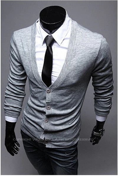 Autumn Fashion Crime Brand Knitting Cardigan Sweater Men Cardigan Sweater Leisure Men V-neck Sweater Men - Image 7