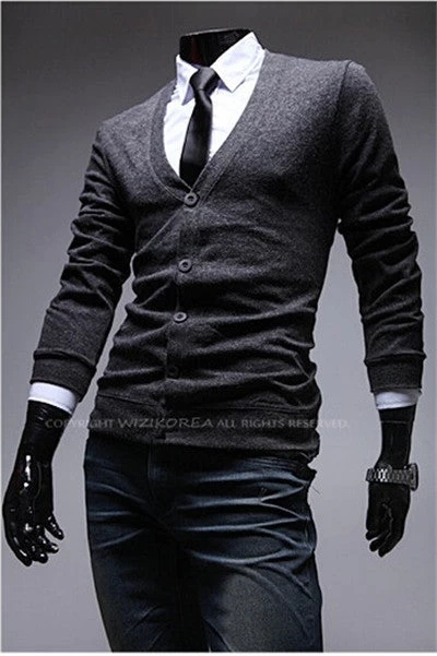 Autumn Fashion Crime Brand Knitting Cardigan Sweater Men Cardigan Sweater Leisure Men V-neck Sweater Men - Image 10