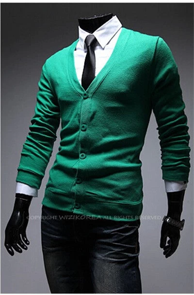 Autumn Fashion Crime Brand Knitting Cardigan Sweater Men Cardigan Sweater Leisure Men V-neck Sweater Men - Image 5