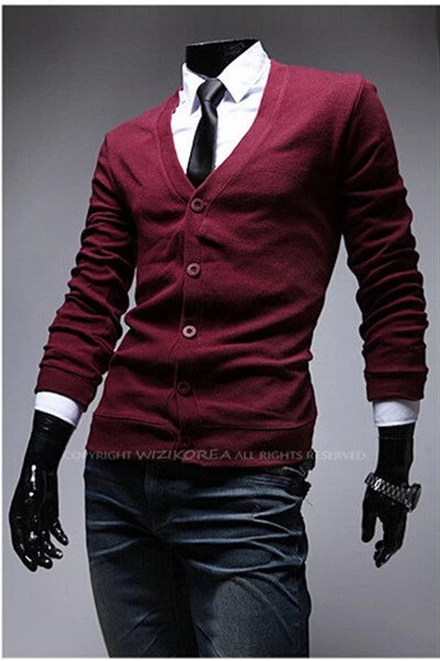 Autumn Fashion Crime Brand Knitting Cardigan Sweater Men Cardigan Sweater Leisure Men V-neck Sweater Men - Image 11