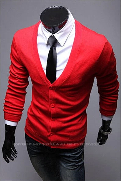 Autumn Fashion Crime Brand Knitting Cardigan Sweater Men Cardigan Sweater Leisure Men V-neck Sweater Men - Image 4