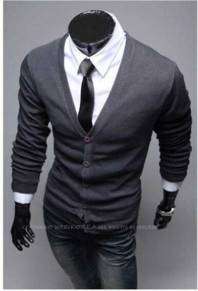 Autumn Fashion Crime Brand Knitting Cardigan Sweater Men Cardigan Sweater Leisure Men V-neck Sweater Men - Image 8