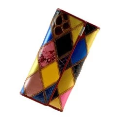 Fashion Long Genuine Leather Women Wallets Multicolor Patchwork Hasp Classic Female Clutch Carteira Feminina Women Purse Wallet