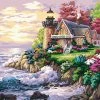 DIY Painting By Numbers Beach House Frameless Picture Painting Wall Digital Canvas Oil Painting Home Decor For Living Room G174