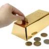 999.9 Gold Bullion Bar Piggy Bank Brick Coin Bank Saving Money Box