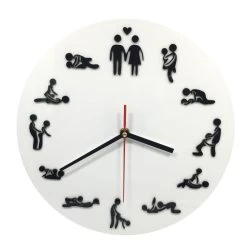 Kama Sutra Sex Position Clock / 24Hours Sex Clock / Novelty Wall Clock