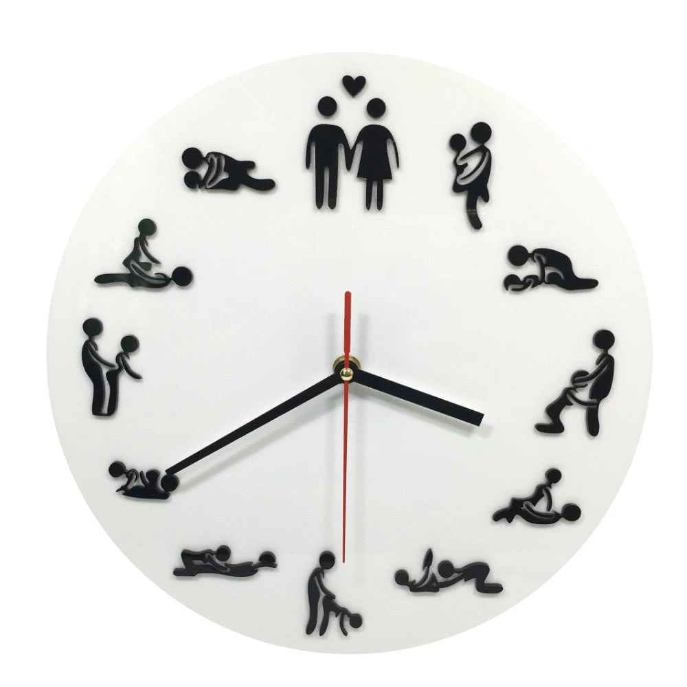 Kama Sutra Sex Position Clock / 24Hours Sex Clock / Novelty Wall Clock