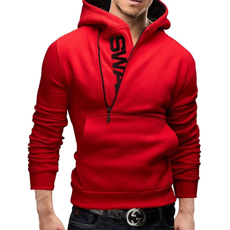 Fashion Slim Fit Casual Autumn & Winter Zipper Hoodies Men,Long Sleeved Pullover Sweatshirt Five Colors Men Hoodies,W03