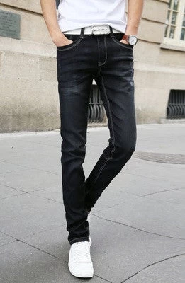 Fashion Men's Casual Stretch Skinny Jeans Trousers Tight Pants Solid Colors - Image 4