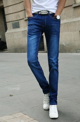 Fashion Men's Casual Stretch Skinny Jeans Trousers Tight Pants Solid Colors - Image 6