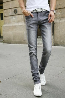 Fashion Men's Casual Stretch Skinny Jeans Trousers Tight Pants Solid Colors - Image 3