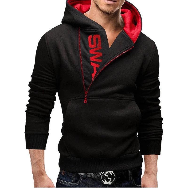 Fashion Slim Fit Casual Autumn & Winter Zipper Hoodies Men,Long Sleeved Pullover Sweatshirt Five Colors Men Hoodies,W03 - Image 3