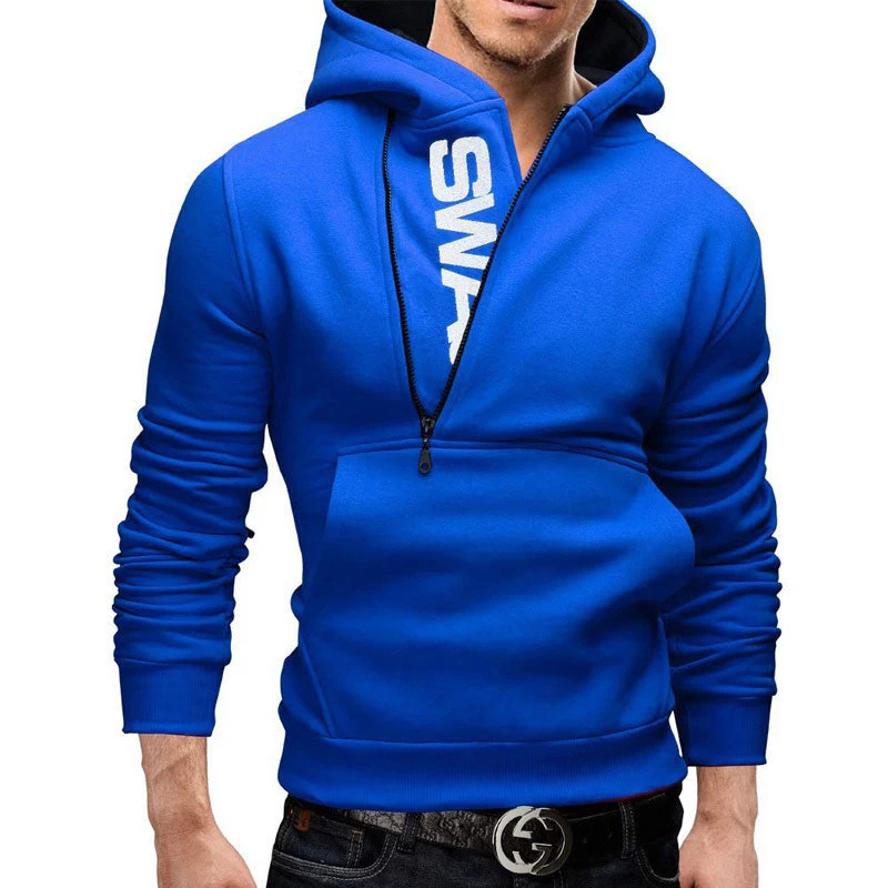 Fashion Slim Fit Casual Autumn & Winter Zipper Hoodies Men,Long Sleeved Pullover Sweatshirt Five Colors Men Hoodies,W03 - Image 5