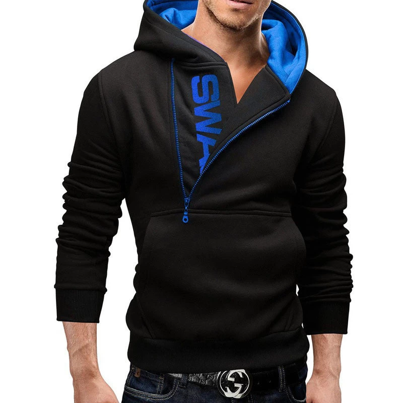 Fashion Slim Fit Casual Autumn & Winter Zipper Hoodies Men,Long Sleeved Pullover Sweatshirt Five Colors Men Hoodies,W03 - Image 6