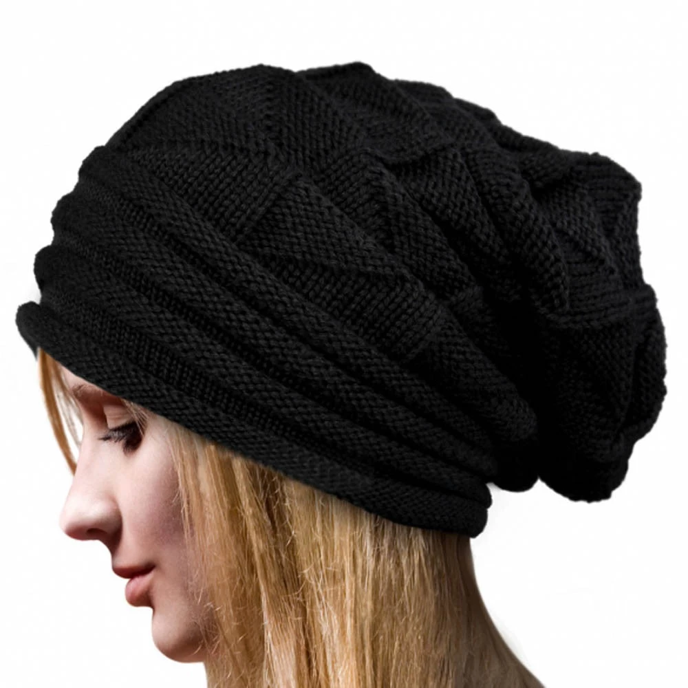 Fashion Bonnet Women Winter Hat Female Winter Beanie Crochet Hat Knit Warm Women Caps - Image 5