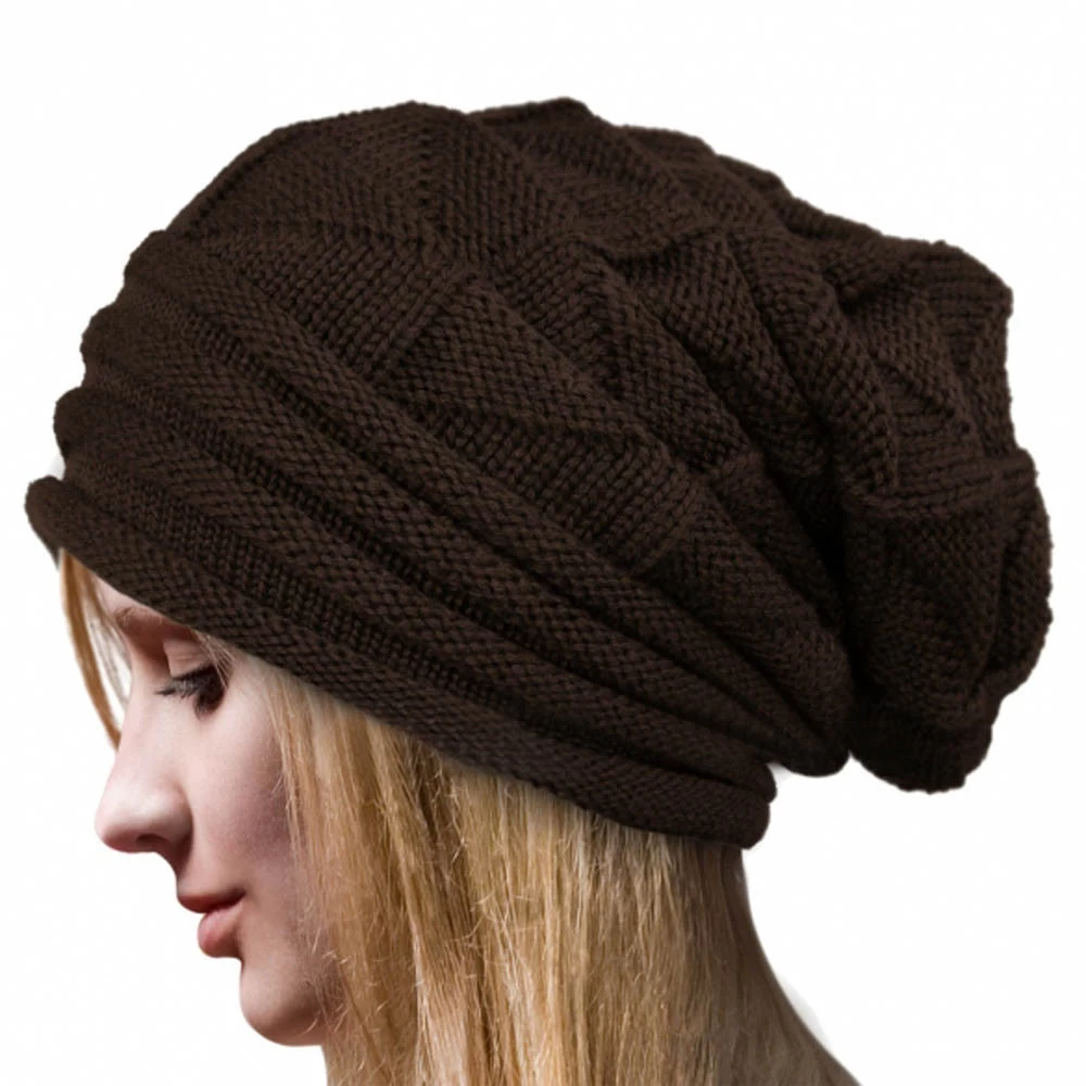 Fashion Bonnet Women Winter Hat Female Winter Beanie Crochet Hat Knit Warm Women Caps - Image 4