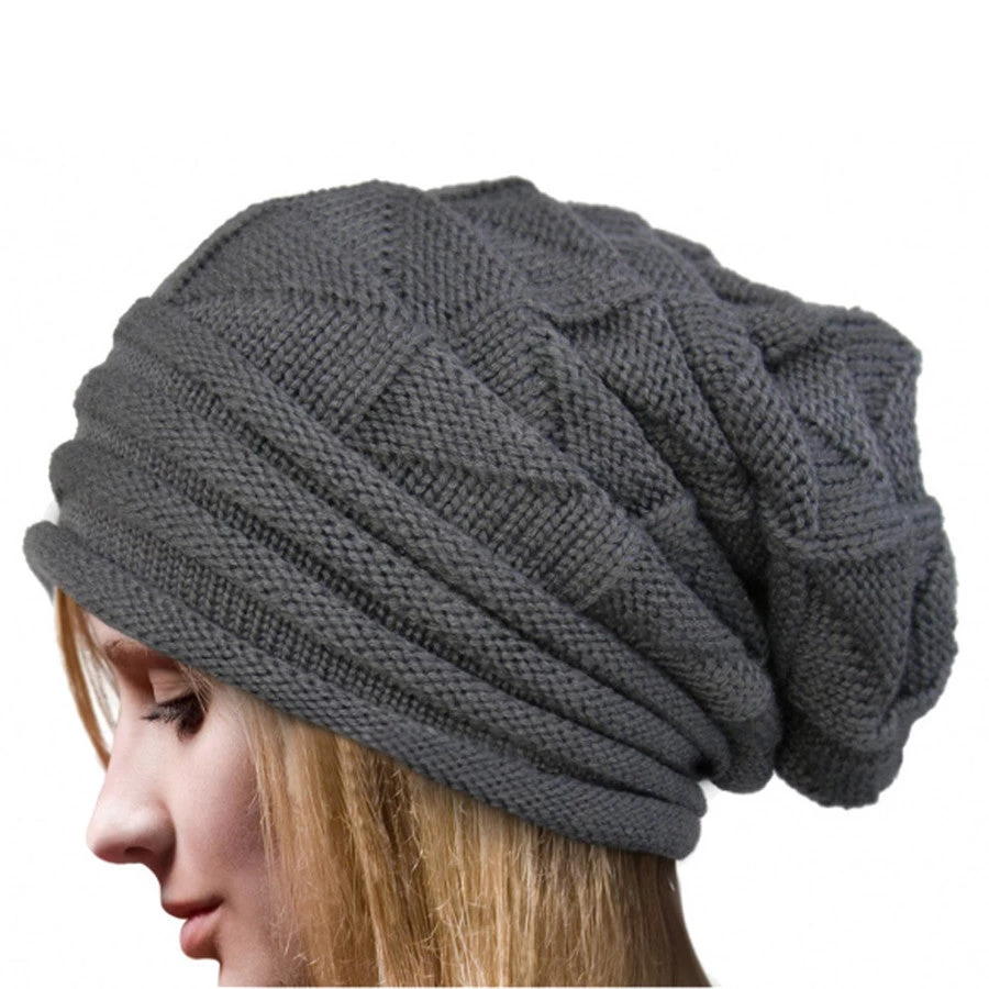 Fashion Bonnet Women Winter Hat Female Winter Beanie Crochet Hat Knit Warm Women Caps - Image 3
