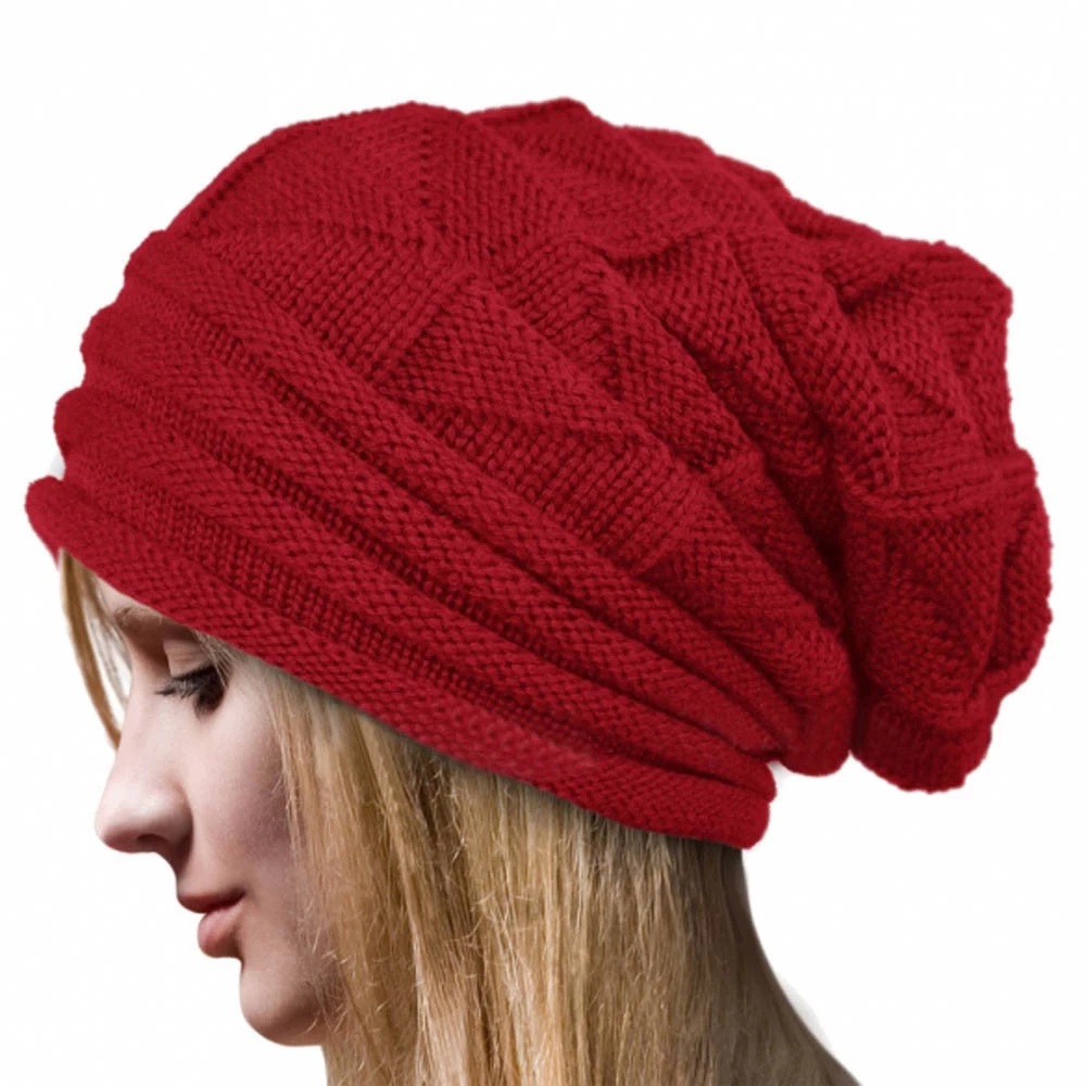 Fashion Bonnet Women Winter Hat Female Winter Beanie Crochet Hat Knit Warm Women Caps - Image 6