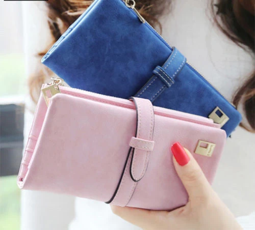 Susan' HOT Women Ladies Female Long Matte PU Leather Hasp Clutch Wallets Coin Purses Card Holder Handbag Monedero