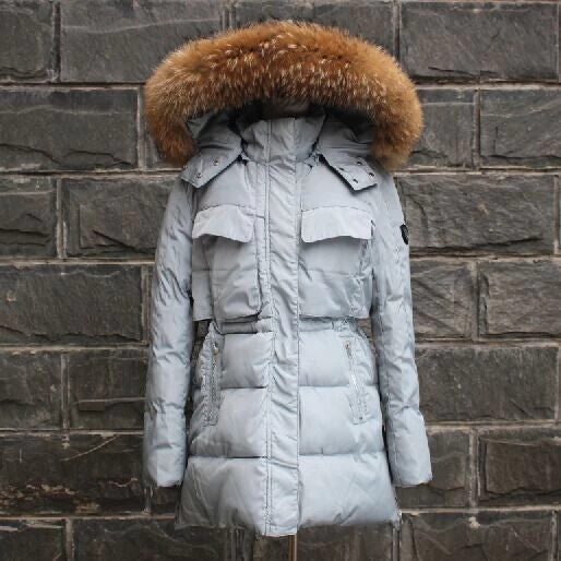 Quality Large Faux Fur Winter Jacket Women Fur Collar Hooded Thick Down Coat For Women Winter Parka - Image 7