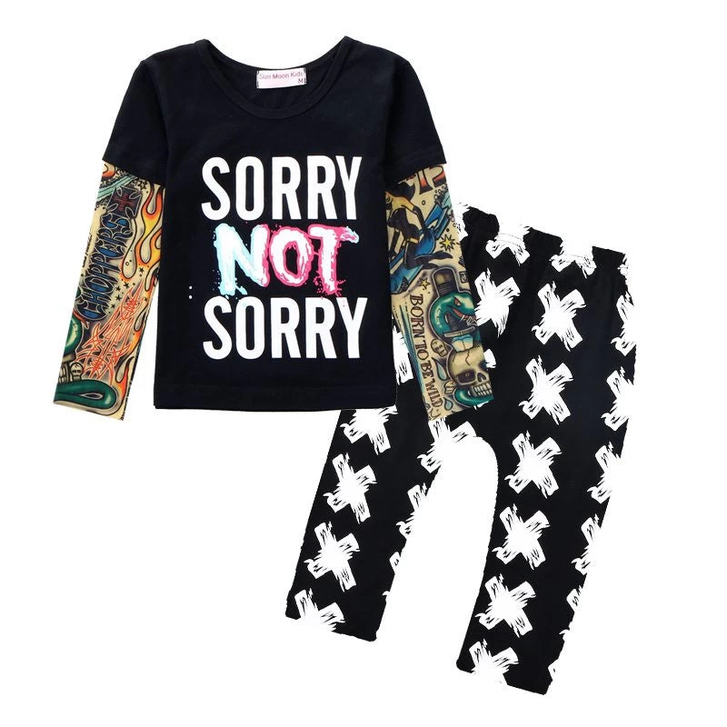 Sun Moon Kids Born Baby Girl Clothes Casual Baby Clothing Sets T-Shirt + Pants Kids Autumn Outfits Baby Boy Clothes - Image 4