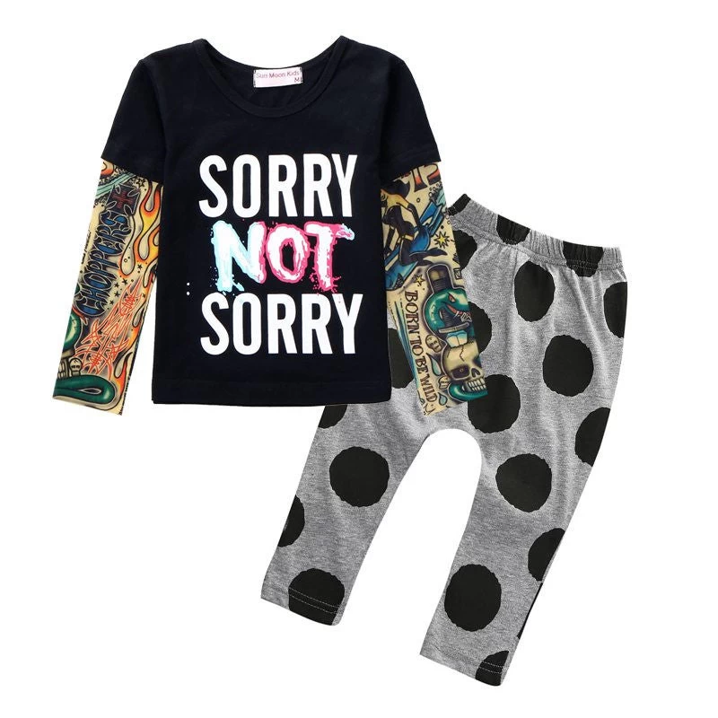 Sun Moon Kids Born Baby Girl Clothes Casual Baby Clothing Sets T-Shirt + Pants Kids Autumn Outfits Baby Boy Clothes - Image 3