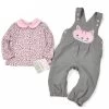 Baby Girl Clothes Sets Baby Girl Clothing Infant Born Baby Kleding Kids Clothes Autumn T Shirt + Overalls Cotton
