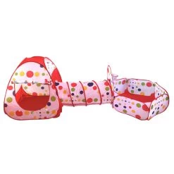 Foldable Pool-Tube-Teepee 3pcs Pop-up Play Tent Children Tunnel Kids Play House