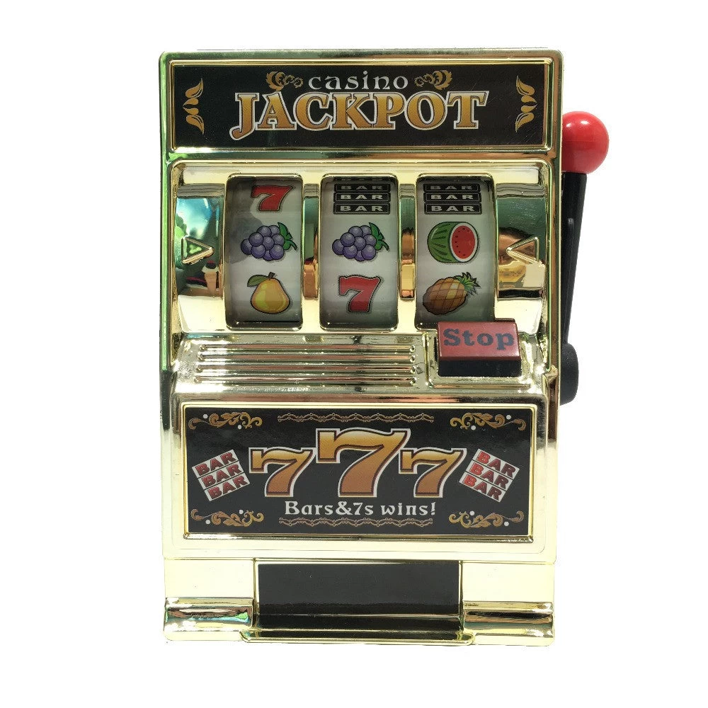 Mini Casino Jackpot Fruit Slot Machine Moneybox Game Toy For Kids