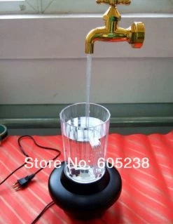 4Pieces Multi Color Water Faucet Lamp Fountain Water Flow LED Light