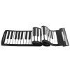 Black+White Flexible 61Keys Professional MIDI Keyboard Electronic Roll Up Piano For Children