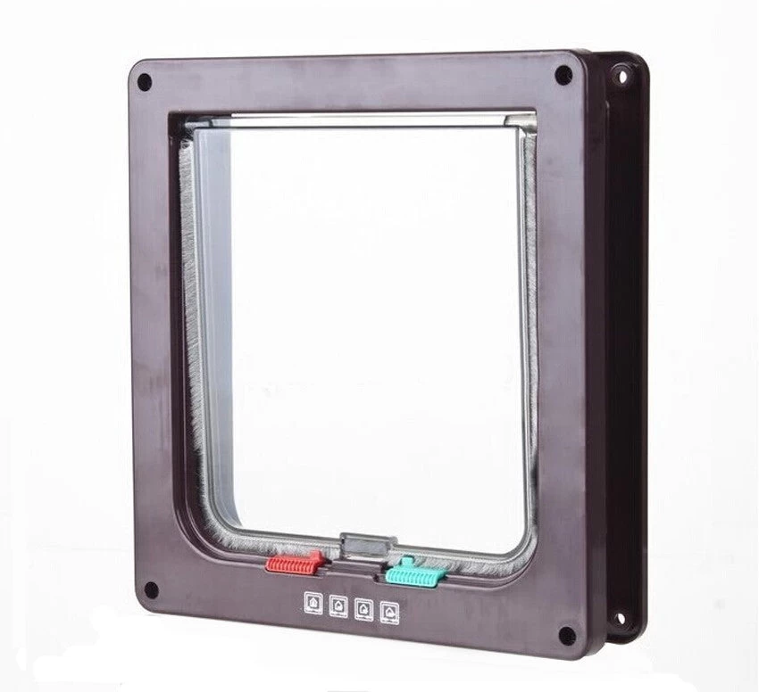 4 Ways Magnetic Lockable Cat Flap Door Samll Dog Gates Pet Supplies - Image 2