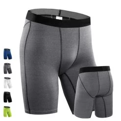 Men Breathable Quick Dry Underwear Tights Gym Fitness Running Boxers Football Soccer Skinny Sport Training Basketball Shorts