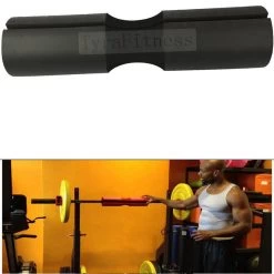 Weightlifting Barbell Support Pad Squat Weight Lifting Shoulder Protection Pull Up Gripper 45*9cm Black Red