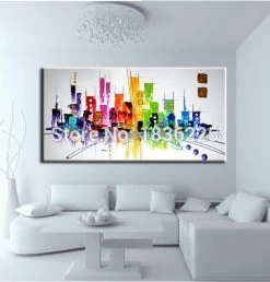 Abstract Paintings Modern City Landscapes Oil Painting Themes For Painting On Canvas Oil Painting For Kids Room No Frame
