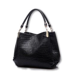 Big Women Shoulder Bags Alligator Ladies Leather Bags Women Handbags Of Famous Brands Totes Black Sac Espagnol