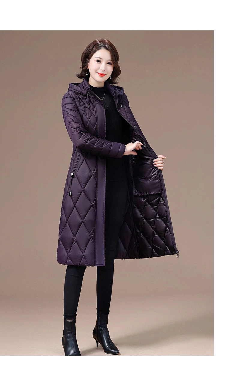 Ladies Diamond Quilting Slim Coat Women Padded Jacket Fashion Jacket - Image 14